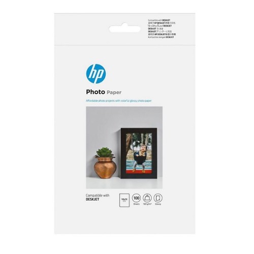 HP 9RR54A Everyday Paper 100 Sheets Gloss 180gsm 100mm x 150mm - Genuine HP 9RR54A Everyday Paper 100 Sheets Gloss 180gsm 100mm x 150mm - Genuine