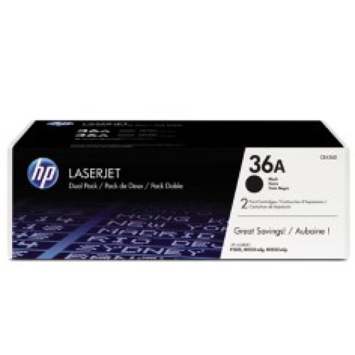 HP 36A - CB436A Black Toner 2,000 Pages - Genuine HP 36A - CB436A Black Toner 2,000 Pages - Genuine