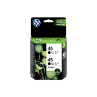 HP 45 - CC625AA Black Ink Twin Pack 833 Pages - Genuine