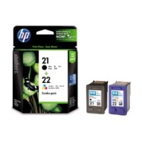 HP 21 and 22 - CC630AA Ink Cartridge Combo Pack 190/165 Pages - Genuine