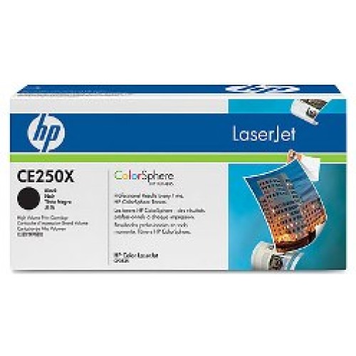HP 504X High Yield Black Toner CE250X - LaserJet CP3520 CM3530 - Genui HP 504X High Yield Black Toner CE250X - LaserJet CP3520 CM3530 - Genui