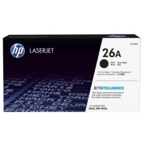 HP 26A - CF226A Black Toner LaserJet M402 M426 3,100 Pages - Genuine HP 26A - CF226A Black Toner LaserJet M402 M426 3,100 Pages - Genuine