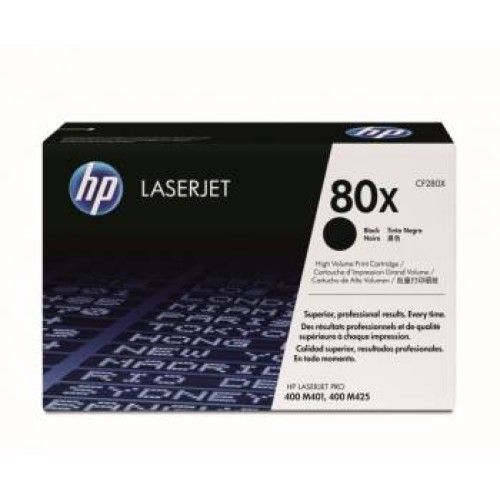 HP 80X - CF280X Toner Cartridge 6,900 Pages - Genuine HP 80X - CF280X Toner Cartridge 6,900 Pages - Genuine