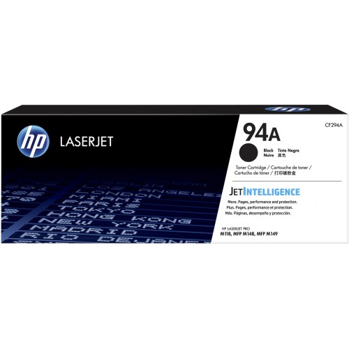 HP 94A - CF294A Black Toner Cartridge 1,200 Pages - Genuine HP 94A - CF294A Black Toner Cartridge 1,200 Pages - Genuine