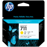 HP 711 - CZ136A 3-Pack Yellow Designjet Ink Cartridge 29ml - Genuine