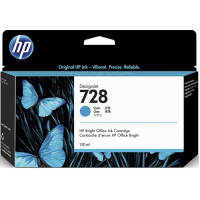 HP 728 - F9J67A 130ml Cyan Ink - Genuine