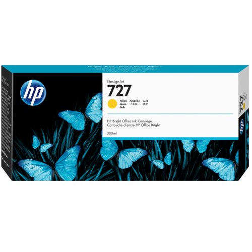 HP 727 - F9J78A Yellow DesignJet Ink Cartridge 300ml - Genuine HP 727 - F9J78A Yellow DesignJet Ink Cartridge 300ml - Genuine