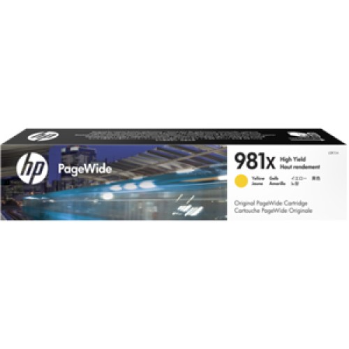 HP 981X - L0R11A Yellow Pagewide Ink 10,000 Pages - Genuine HP 981X - L0R11A Yellow Pagewide Ink 10,000 Pages - Genuine