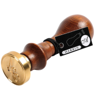 Herbin Wooden Handle Round Seal Copperplate A