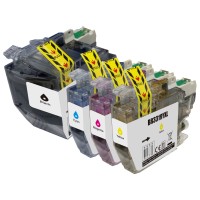 Brother LC3319BK - LC3317BK High Yield Value Pack of 4 - Compatible