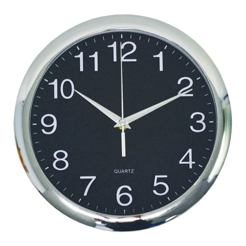 Italplast Wall Clock 300mm Chrome Black Italplast Wall Clock 300mm Chrome Black