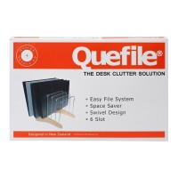 OSC File Rack Que-File Swivel 6 Slots Silver