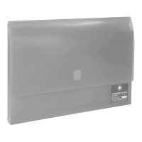 OSC Document Wallet Foolscap Velcro Closure Clear