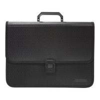 OSC Expanding File 3 Pocket Black Holds A4 Paper