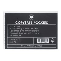 10 OSC Copysafe Pockets 50 Micron A3 Landscape