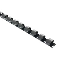 25-Pack Binding Coil 21 Ring 16mm Black