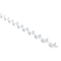 25-Pack Binding Coil Plastic 16mm White