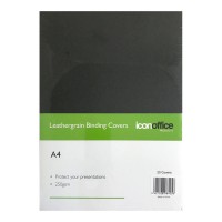 20-Pack Binding Covers A4 Black 250 gsm