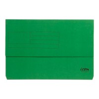 Document Wallet 25mm Expanding Gusset Green Foolscap