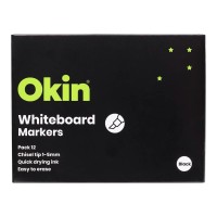 Okin Whiteboard Marker Chisel Tip Black