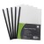 5-Pack Report Cover Clear A4 Black Spine Holds 50 Sheets