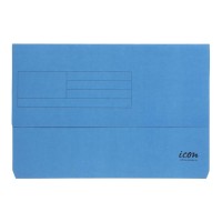 Card Document Wallet 25mm Expanding Gusset Blue Foolscap