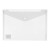 PP Document Wallet A4 Button Closure Clear