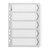 Cardboard Dividers with Reinforced Tabs 5 Tab White