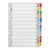Cardboard Indices with Reinforced Tabs 1-12 Coloured