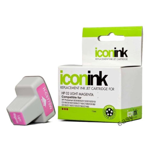 HP 02 C8775WA Light Magenta Ink Cartridge - Compatible HP 02 C8775WA Light Magenta Ink Cartridge - Compatible
