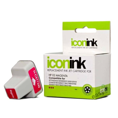 HP 02 C8772WA Magenta Ink Cartridge - Compatible HP 02 C8772WA Magenta Ink Cartridge - Compatible