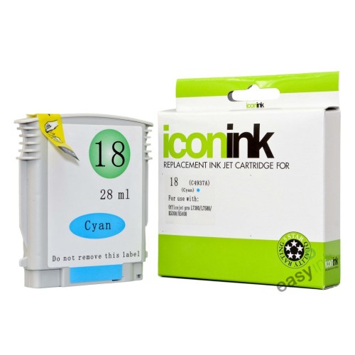 HP 18 C4937A Cyan Ink Cartridge - Compatible HP 18 C4937A Cyan Ink Cartridge - Compatible
