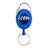 Retractable Snap Lock Key and ID Card Holder Blue