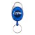 Retractable Snap Lock Key and ID Card Holder Blue
