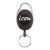 Retractable Snap Lock Key and ID Card Holder Charcoal