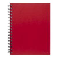 Spiral Notebook A5 Hard Cover Red 200 pg