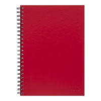 Spiral Notebook A4 Hard Cover Red 200 pg