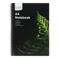 Spiral Notebook A4 PP Cover Black 120 pg