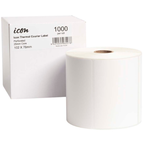 Thermal Labels Perforated 102mm x 76mm 1000 Labels - Compatible Thermal Labels Perforated 102mm x 76mm 1000 Labels - Compatible
