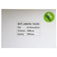 100 Laminating Pouches Matte 100 Micron A4