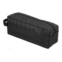 Pencil Case Barrel 1 Zip Black 220x80x80mm