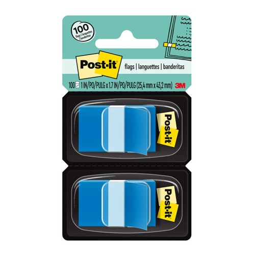 Post-it Flags 680-BE2 Twin Pack Blue 25x43mm 100 Total Pack Post-it Flags 680-BE2 Twin Pack Blue 25x43mm 100 Total Pack