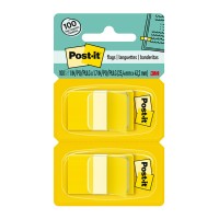 Post-it Flags 680-YW2 Twin Pack 25mm x 43mm Yellow 100 Flags