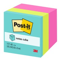 Post-it Notes Memo Cube  Pink Wave 2027-RCR 76mm x 76mm 400 sheets