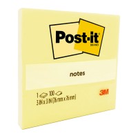 Post-it Notes Yellow 654-1 76x76mm 100 Sheets