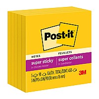 Post-it Super Sticky Notes 654-5SSY Yellow 76x76mm 450 Pack