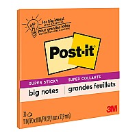 Post-it Super Sticky Big Notes BN11 Orange 279 x 279mm 30 sheet pads