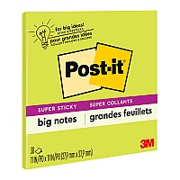 Post-it Super Sticky Big Notes BN11 Bright Green 279 X 279mm 30 sheets