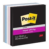 5-Pack Post-it Super Sticky Notes 654-5SSNE 76x76mm Simply Serene