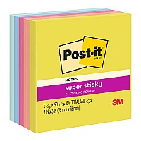 5-Pack Post-it Super Sticky Notes 654-5SSJOY 76x76mm Summer Joy